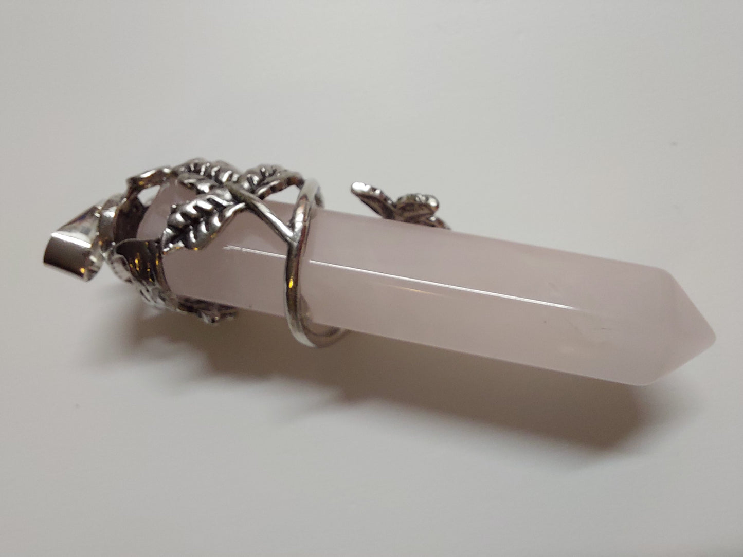 Pendel mit Ranke rosa (Rosenquarz)