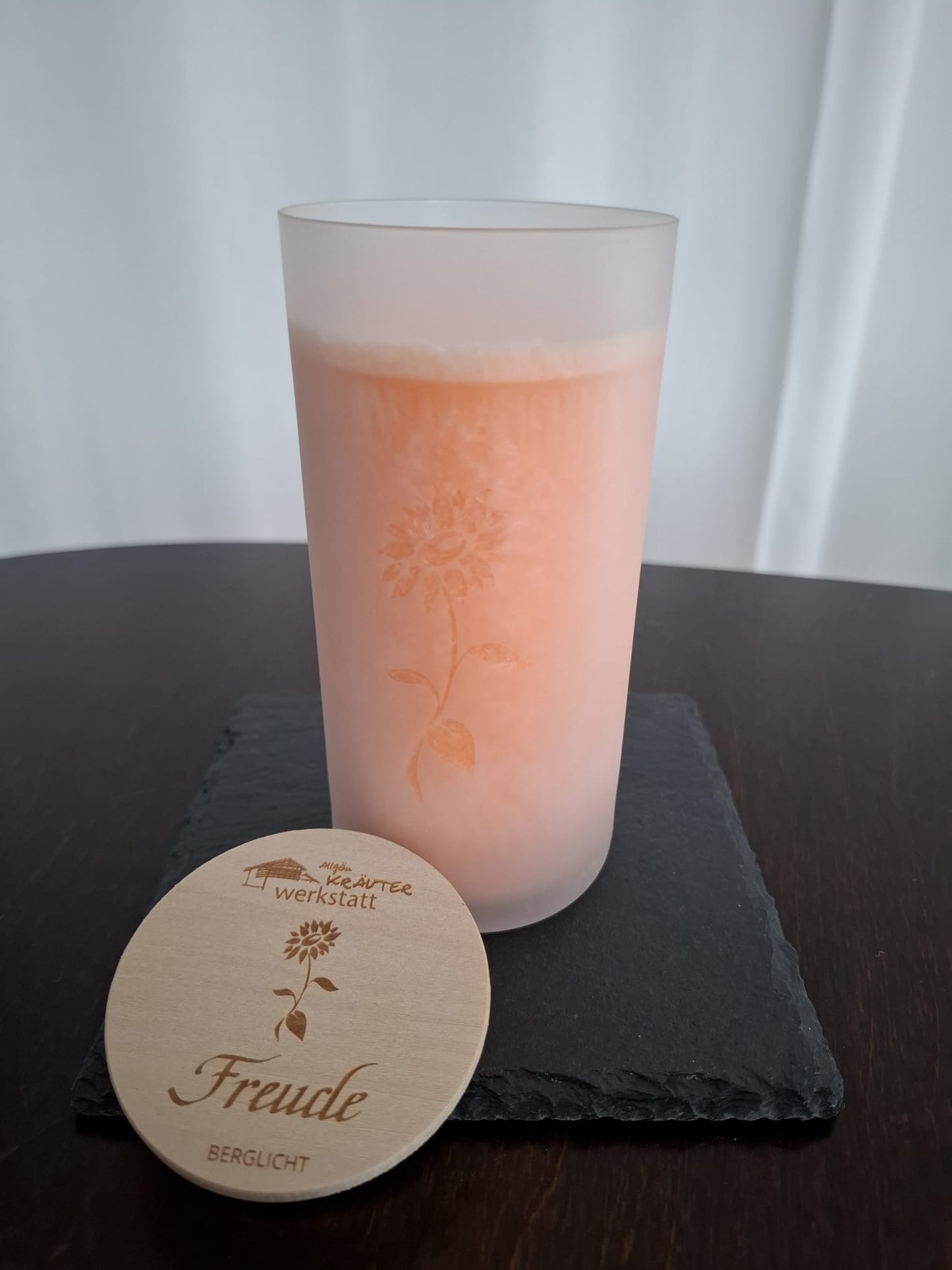 Berglicht-Kerze Freude im Glas