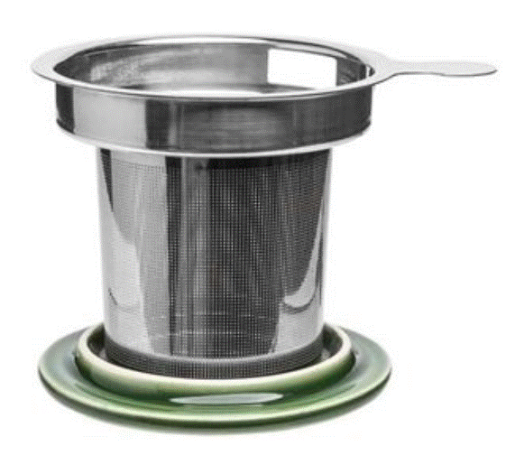 Tasse mit Teesieb INDUSTRIAL 410 ml (rosa-grün)