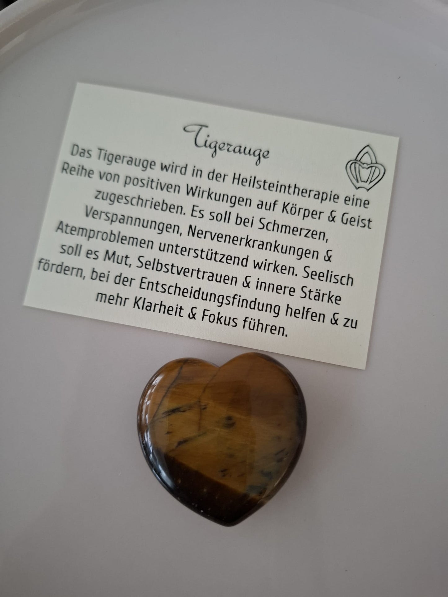 Mineralien-Herz 35mm Tigerauge