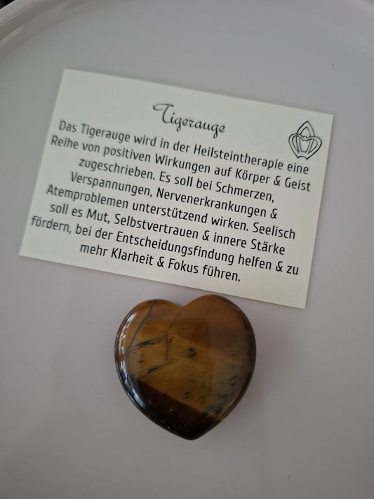 Mineralien-Herz 35mm Tigerauge