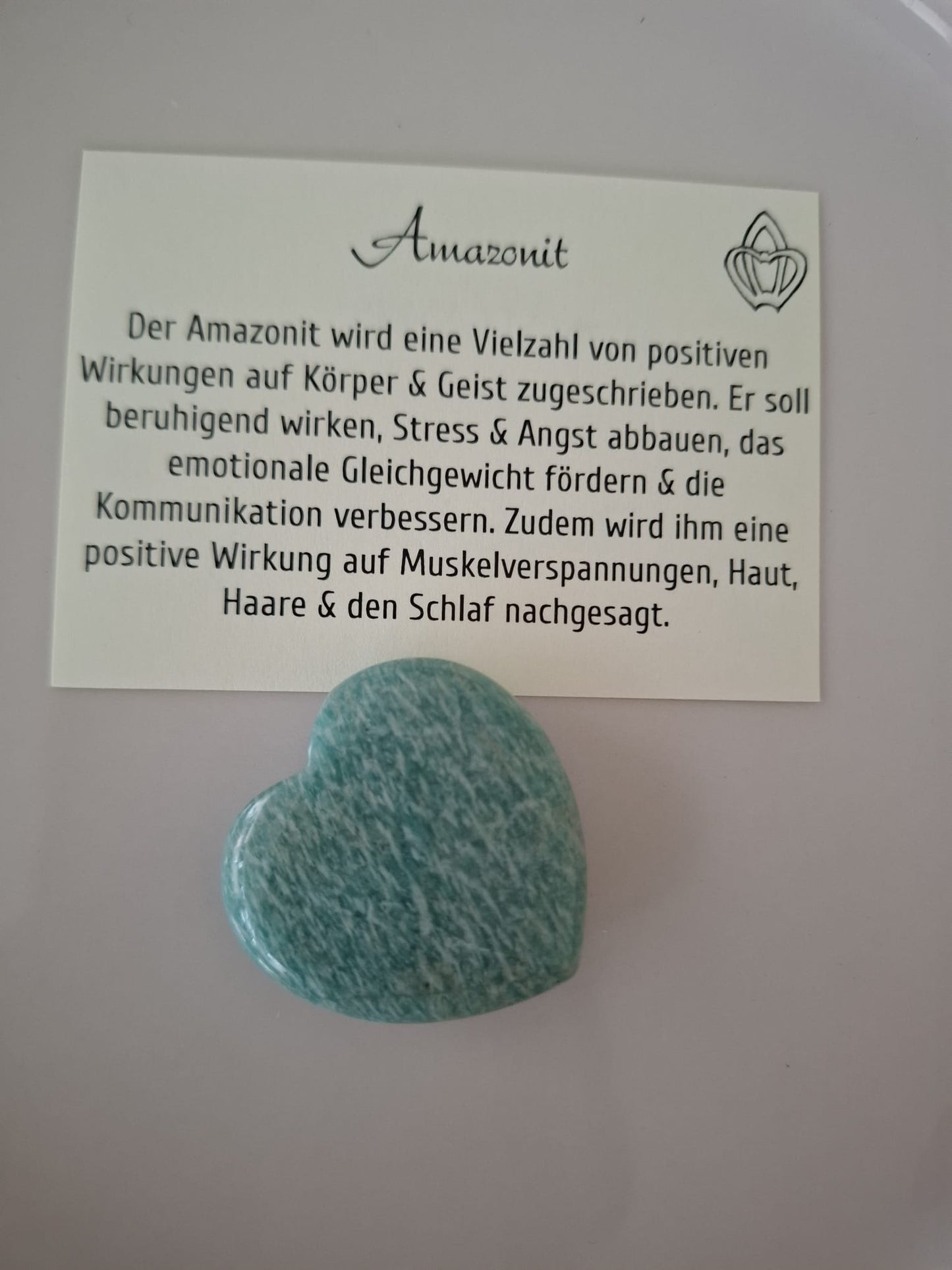 Mineralien-Herz 35mm Amazonit
