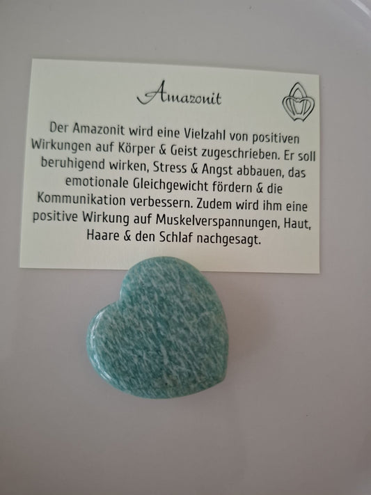 Mineralien-Herz 35mm Amazonit