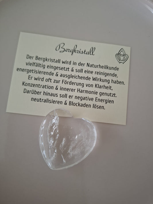 Mineralien-Herz 35mm Bergkristall