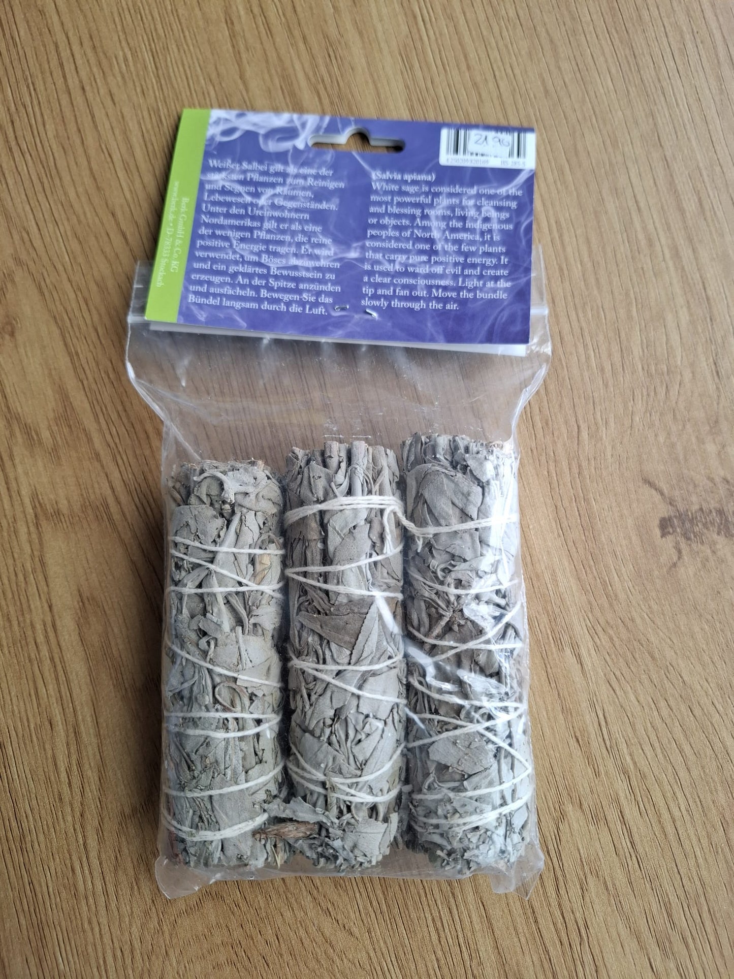 Weisser Salbei Räucherbündel im 3er Pack ca. 30g (Reinigung / Schutz)