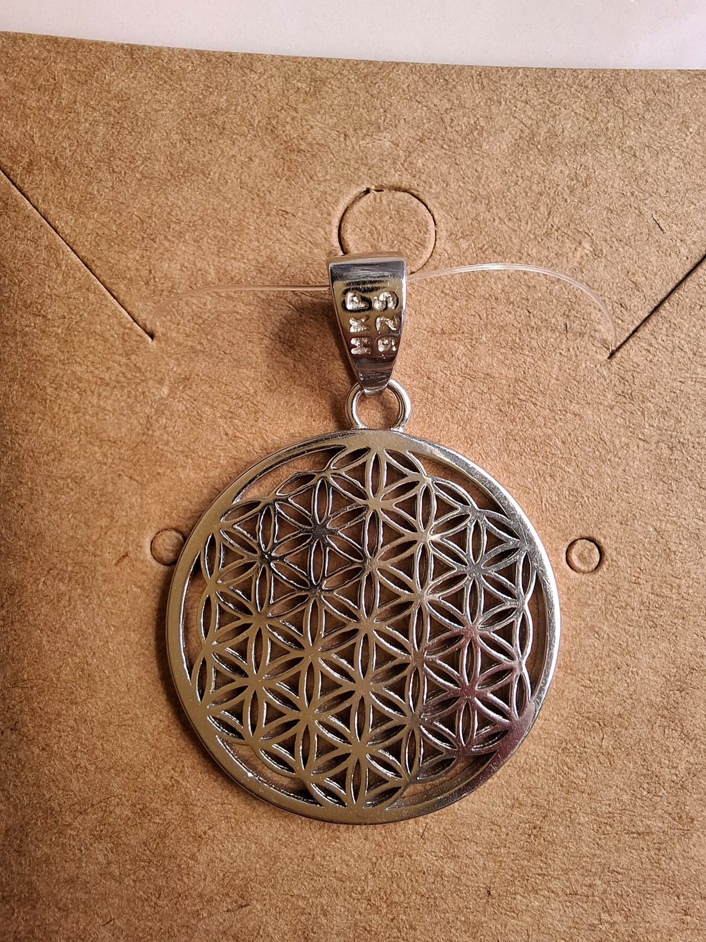 Anhänger Blume des Lebens 22mm Silber 925