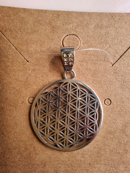 Anhänger Blume des Lebens 22mm Silber 925
