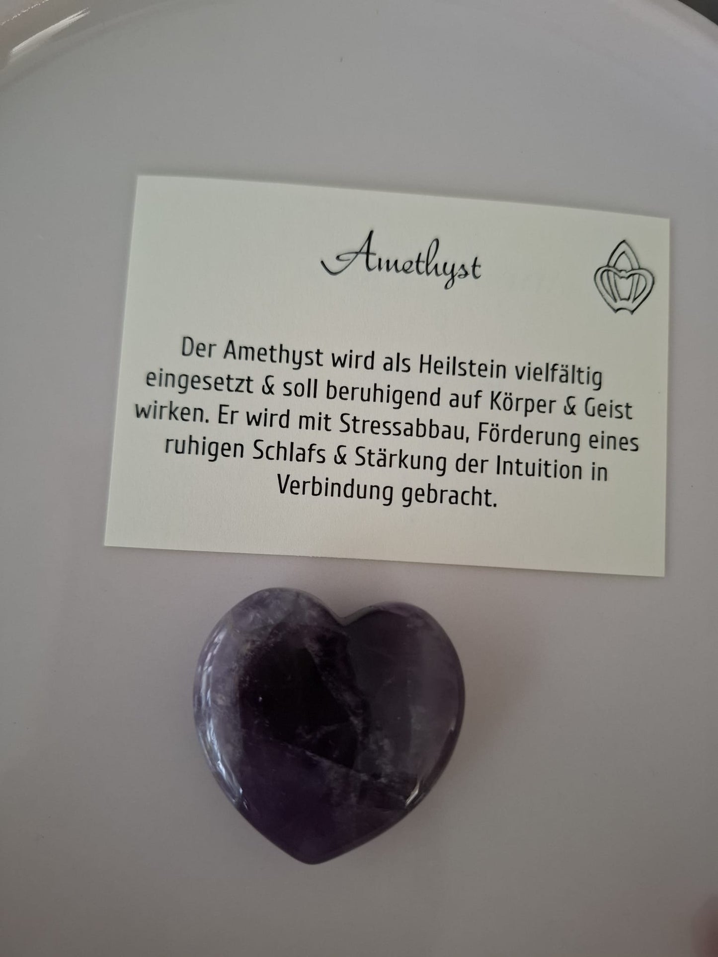Mineralien-Herz 35mm Amethyst