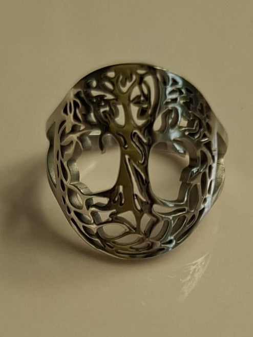 Ring Baum des Lebens offen Edelstahl ab 16mm