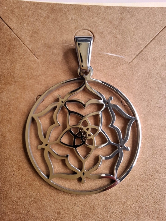 Anhänger Venusblume Edelstahl 30mm
